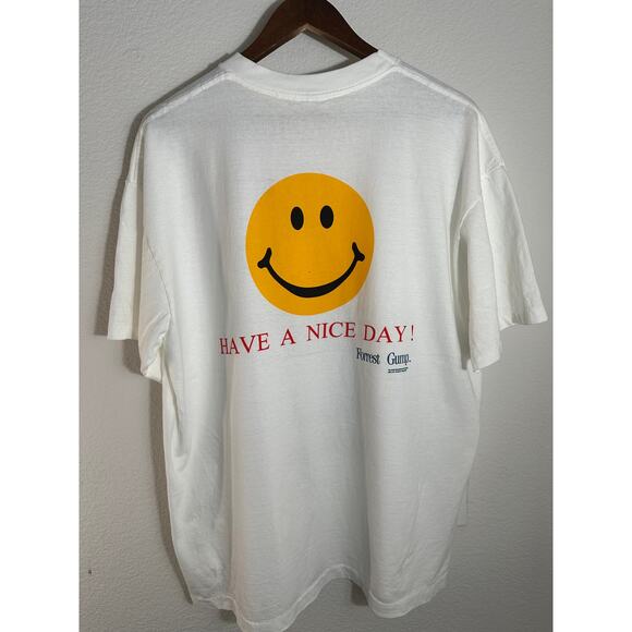 Forrest Gump " Have a Nice Day" Vintage Reprint Single Stitch T-shirt Hanes Tag - Picture 2 of 8